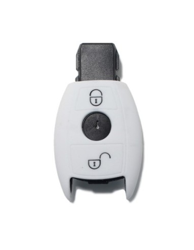 Guscio in Silicone Cover Chiave per Telecomando Mercedes Benz 2 Tasti Bianco A B C E S V W R CL ML CLK W176 W204 W211 W245 A203