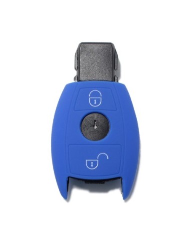 Guscio in Silicone Cover Chiave per Telecomando Mercedes Benz 2 Tasti Blu A B C E S V W R CL ML CLK W176 W204 W211 W245 A203