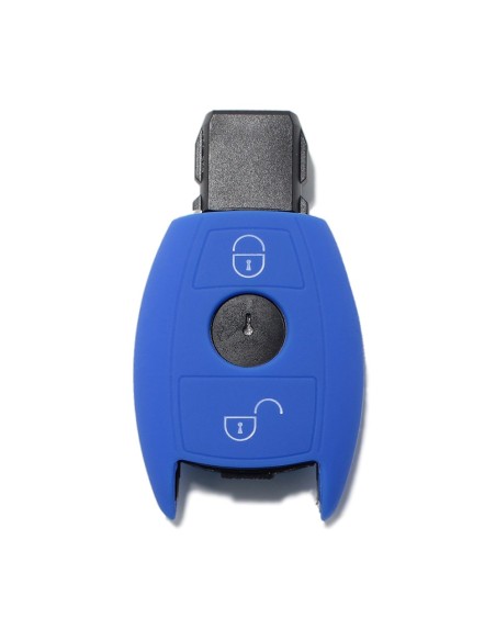 Guscio in Silicone Cover Chiave per Telecomando Mercedes Benz 2 Tasti Blu A B C E S V W R CL ML CLK W176 W204 W211 W245 A203