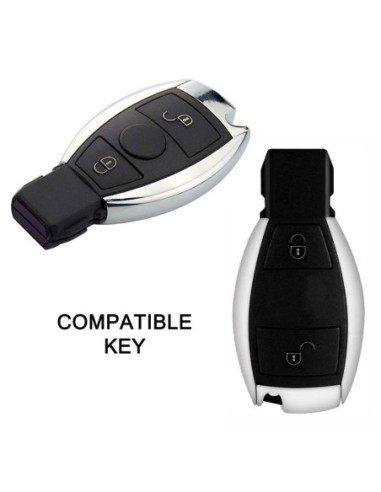 Guscio in Silicone Cover Chiave per Telecomando Mercedes Benz 2 Tasti Rosa A B C E S V W R CL ML CLK W176 W204 W211 W245 A203