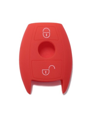 Guscio in Silicone Cover Chiave per Telecomando Mercedes Benz 2 Tasti Rosso A B C E S V W R CL ML CLK W176 W204 W211 W245 A203