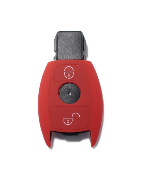 Guscio in Silicone Cover Chiave per Telecomando Mercedes Benz 2 Tasti Rosso A B C E S V W R CL ML CLK W176 W204 W211 W245 A203