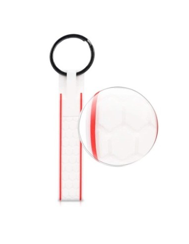 Portachiave in Silicone ad Anello Universale Chiavi Auto Casa Ufficio Bianco