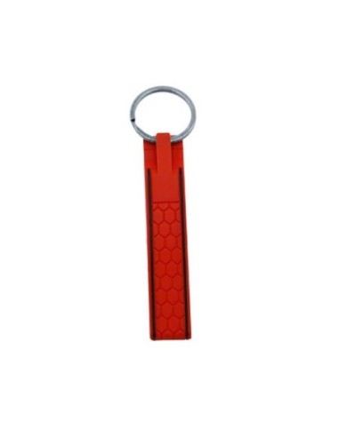 Portachiave in Silicone ad Anello Universale Chiavi Auto Casa Ufficio Rosso