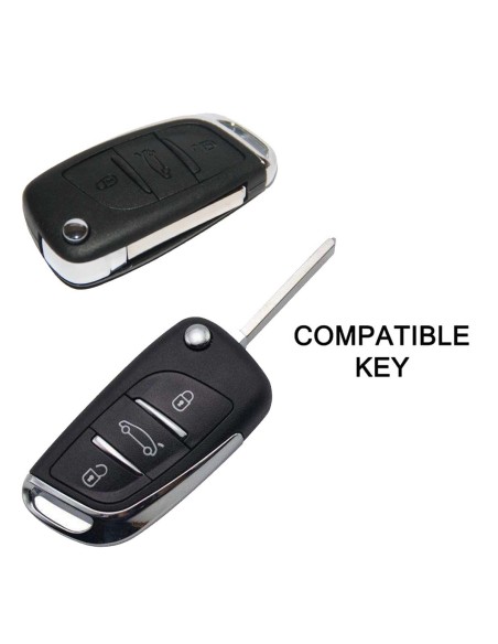 Guscio in Silicone Cover Chiave per Telecomando Citroen DS3 DS4 DS5 DS6 C2 C3 C4 C5 C8 Jumper Jumpy Berlingo Saxo Picasso Portachiave Arancione