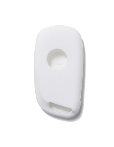 Guscio in Silicone Cover Chiave per Telecomando Citroen DS3 DS4 DS5 DS6 C2 C3 C4 C5 C8 Jumper Jumpy Berlingo Saxo Picasso Portachiave Bianco
