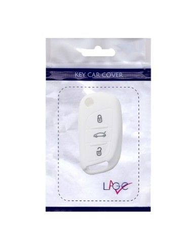Guscio in Silicone Cover Chiave per Telecomando Citroen DS3 DS4 DS5 DS6 C2 C3 C4 C5 C8 Jumper Jumpy Berlingo Saxo Picasso Portachiave Bianco