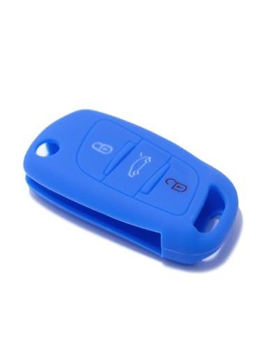 Guscio in Silicone Cover Chiave per Telecomando Citroen DS3 DS4 DS5 DS6 C2 C3 C4 C5 C8 Jumper Jumpy Berlingo Saxo Picasso Portachiave Blu