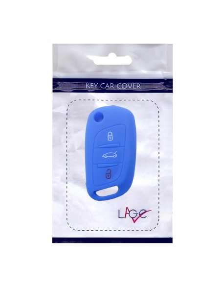 Guscio in Silicone Cover Chiave per Telecomando Citroen DS3 DS4 DS5 DS6 C2 C3 C4 C5 C8 Jumper Jumpy Berlingo Saxo Picasso Portachiave Blu