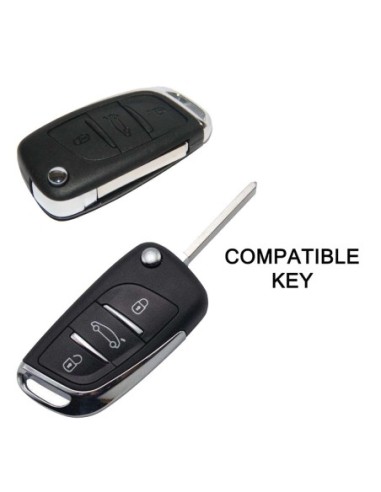 Guscio in Silicone Cover Chiave per Telecomando Citroen DS3 DS4 DS5 DS6 C2 C3 C4 C5 C8 Jumper Jumpy Berlingo Saxo Picasso Portachiave Blu