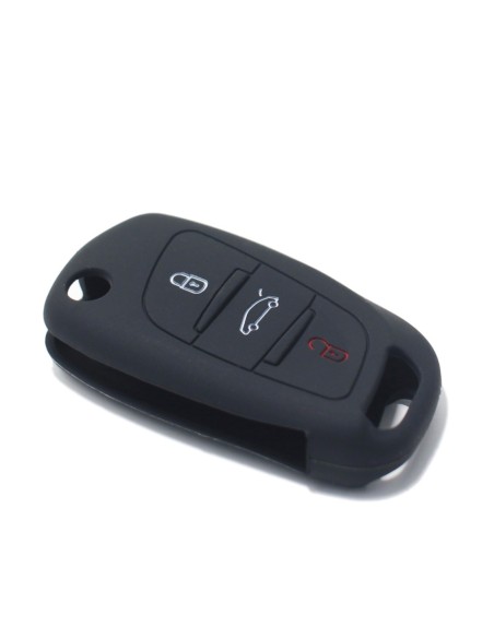 Guscio in Silicone Cover Chiave per Telecomando Citroen DS3 DS4 DS5 DS6 C2 C3 C4 C5 C8 Jumper Jumpy Berlingo Saxo Picasso Portachiave Nero