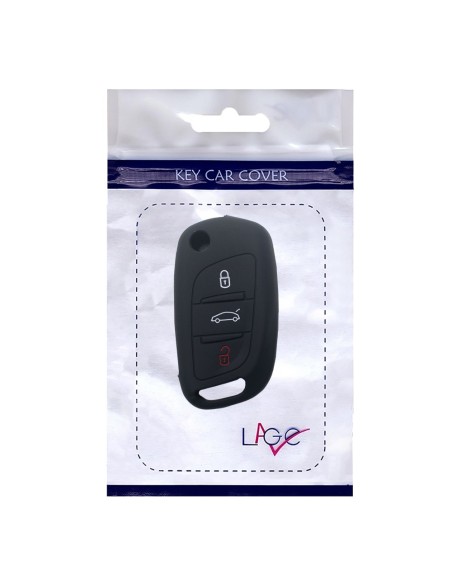 Guscio in Silicone Cover Chiave per Telecomando Citroen DS3 DS4 DS5 DS6 C2 C3 C4 C5 C8 Jumper Jumpy Berlingo Saxo Picasso Portachiave Nero