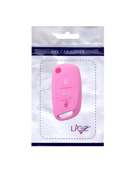 Guscio in Silicone Cover Chiave per Telecomando Citroen DS3 DS4 DS5 DS6 C2 C3 C4 C5 C8 Jumper Jumpy Berlingo Saxo Picasso Portachiave Rosa