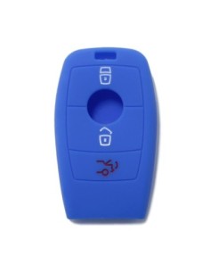 Guscio Silicone Cover Chiave per Telecomando Mercedes 3 Tasti Blu Keyless-Entry Classe E 2017 E200 E300 Classe S 2018 S450 S550e S560 S63 AMG S65 AMG