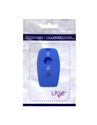 Guscio Silicone Cover Chiave per Telecomando Mercedes 3 Tasti Blu Keyless-Entry Classe E 2017 E200 E300 Classe S 2018 S450 S550e S560 S63 AMG S65 AMG