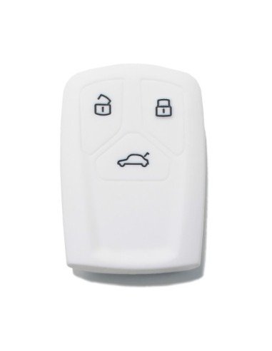 Guscio Silicone Cover Chiave per Telecomando Audi Bianco Keyless-Entry A4 A5 A7 A8 B9 C8 D5 Q5 Q7 SQ5 SQ7 TT TTS TTRS R8 S4 S5 S8 RS4 RS5 F5 FY 4M