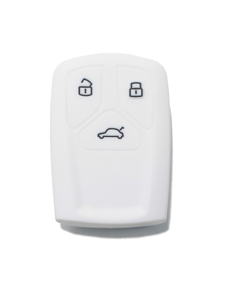 Guscio Silicone Cover Chiave per Telecomando Audi Bianco Keyless-Entry A4 A5 A7 A8 B9 C8 D5 Q5 Q7 SQ5 SQ7 TT TTS TTRS R8 S4 S5 S8 RS4 RS5 F5 FY 4M