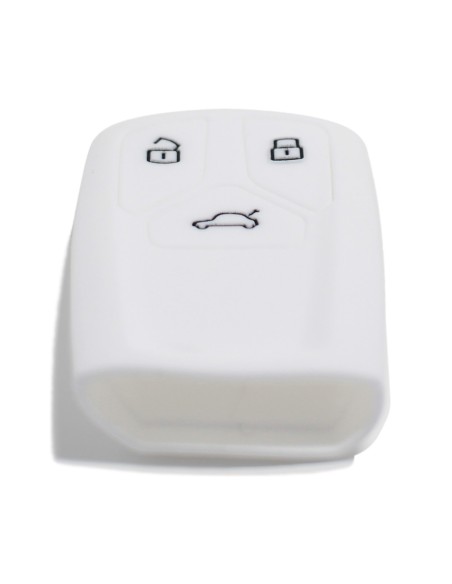 Guscio Silicone Cover Chiave per Telecomando Audi Bianco Keyless-Entry A4 A5 A7 A8 B9 C8 D5 Q5 Q7 SQ5 SQ7 TT TTS TTRS R8 S4 S5 S8 RS4 RS5 F5 FY 4M