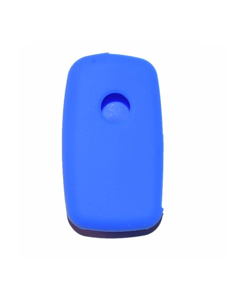 Guscio in Silicone Cover Chiave per Telecomando Volkswagen Seat Skoda Portachiave Blu VW Golf 7 Sharan Caravelle Transporter Caddy Seat Alhambra Leon Ibiza Skoda Yeti Octavia Superb Rapid