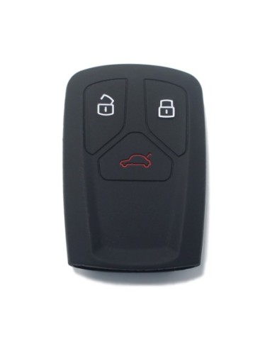 Guscio Silicone Cover Chiave per Telecomando Audi Nero Keyless-Entry A4 A5 A7 A8 B9 C8 D5 Q5 Q7 SQ5 SQ7 TT TTS TTRS R8 S4 S5 S8 RS4 RS5 F5 FY 4M