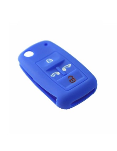 Guscio in Silicone Cover Chiave per Telecomando Volkswagen Seat Skoda Portachiave Blu VW Golf 7 Sharan Caravelle Transporter Caddy Seat Alhambra Leon Ibiza Skoda Yeti Octavia Superb Rapid