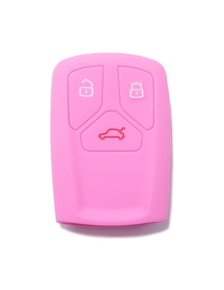 Guscio Silicone Cover Chiave per Telecomando Audi Rosa Keyless-Entry A4 A5 A7 A8 B9 C8 D5 Q5 Q7 SQ5 SQ7 TT TTS TTRS R8 S4 S5 S8 RS4 RS5 F5 FY 4M