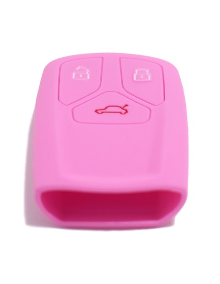 Guscio Silicone Cover Chiave per Telecomando Audi Rosa Keyless-Entry A4 A5 A7 A8 B9 C8 D5 Q5 Q7 SQ5 SQ7 TT TTS TTRS R8 S4 S5 S8 RS4 RS5 F5 FY 4M