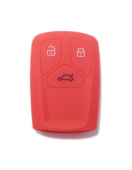 Guscio Silicone Cover Chiave per Telecomando Audi Rosso Keyless-Entry A4 A5 A7 A8 B9 C8 D5 Q5 Q7 SQ5 SQ7 TT TTS TTRS R8 S4 S5 S8 RS4 RS5 F5 FY 4M