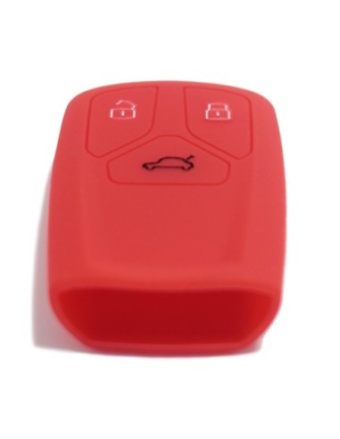 Guscio Silicone Cover Chiave per Telecomando Audi Rosso Keyless-Entry A4 A5 A7 A8 B9 C8 D5 Q5 Q7 SQ5 SQ7 TT TTS TTRS R8 S4 S5 S8 RS4 RS5 F5 FY 4M