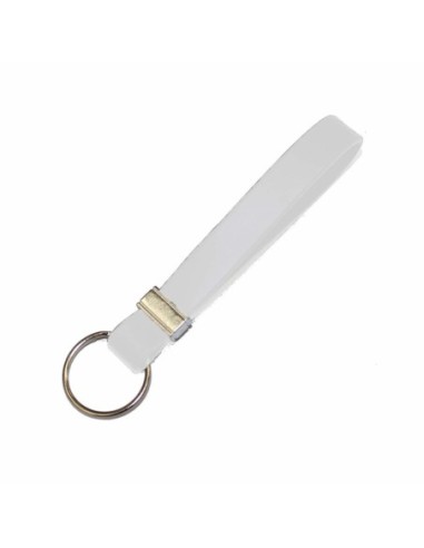 Portachiavi Silicone Bianco Laccetto con Anello Universale Chiavi Auto Casa Ufficio