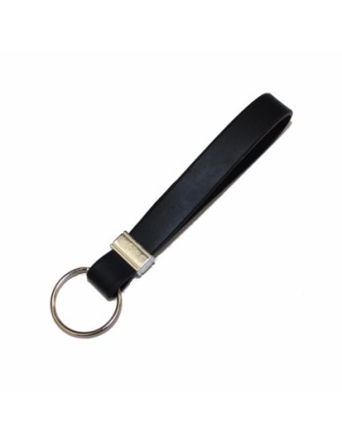 Portachiavi Silicone Nero Laccetto con Anello Universale Chiavi Auto Casa Ufficio
