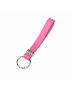 Portachiavi Silicone Rosa Laccetto con Anello Universale Chiavi Auto Casa Ufficio