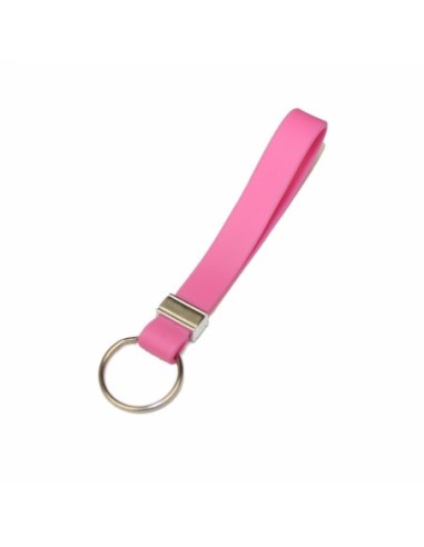 Portachiavi Silicone Rosa Laccetto con Anello Universale Chiavi Auto Casa Ufficio