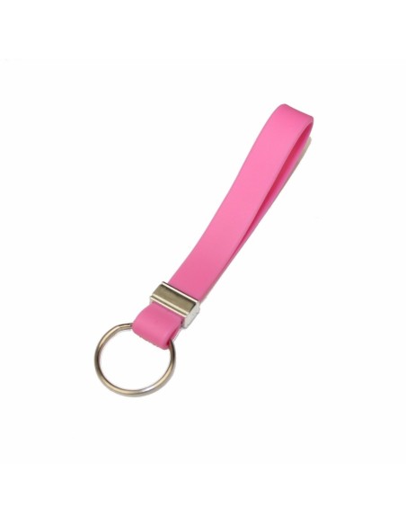 Portachiavi Silicone Rosa Laccetto con Anello Universale Chiavi Auto Casa Ufficio