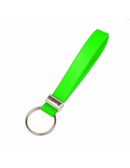 Portachiavi Silicone Verde Laccetto con Anello Universale Chiavi Auto Casa Ufficio