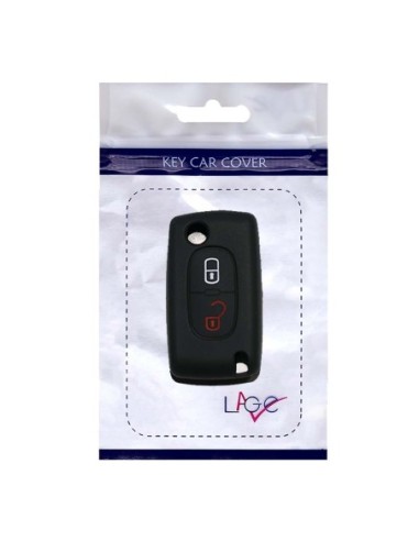 Guscio in Silicone Cover Chiave per Telecomando Peugeot 106 107 205 206 207 306 307 308 309 406 407 807 e Citroen C1 C2 C3 C4 Portachiave Nero