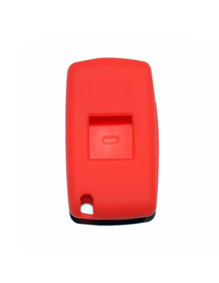 Guscio in Silicone Cover Chiave per Telecomando Peugeot 106 107 205 206 207 306 307 308 309 406 407 807 e Citroen C1 C2 C3 C4 Portachiave Rosso