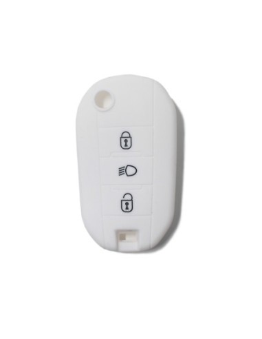 Guscio Silicone Cover Chiave Telecomando Citroen e Peugeot Portachiavi Bianco Citroen Cactus C3 C4 C5 C6 C8 C4L DS3 DS4 DS5 Picasso Xsara Peugeot 208 301 308 408 508 2008 3008 5008 RCZ