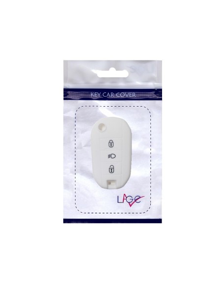 Guscio Silicone Cover Chiave Telecomando Citroen e Peugeot Portachiavi Bianco Citroen Cactus C3 C4 C5 C6 C8 C4L DS3 DS4 DS5 Picasso Xsara Peugeot 208 301 308 408 508 2008 3008 5008 RCZ