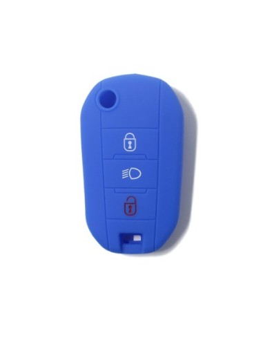 Guscio Silicone Cover Chiave Telecomando Citroen e Peugeot Portachiavi Blu Citroen Cactus C3 C4 C5 C6 C8 C4L DS3 DS4 DS5 Picasso Xsara Peugeot 208 301 308 408 508 2008 3008 5008 RCZ