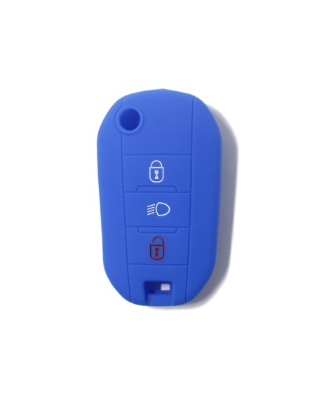 Guscio Silicone Cover Chiave Telecomando Citroen e Peugeot Portachiavi Blu Citroen Cactus C3 C4 C5 C6 C8 C4L DS3 DS4 DS5 Picasso Xsara Peugeot 208 301 308 408 508 2008 3008 5008 RCZ