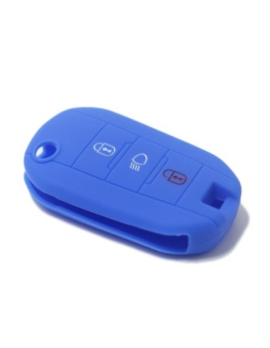 Guscio Silicone Cover Chiave Telecomando Citroen e Peugeot Portachiavi Blu Citroen Cactus C3 C4 C5 C6 C8 C4L DS3 DS4 DS5 Picasso Xsara Peugeot 208 301 308 408 508 2008 3008 5008 RCZ