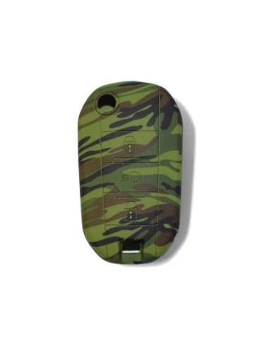 Guscio Silicone Cover Chiave Telecomando Citroen e Peugeot Portachiavi Camouflage Citroen Cactus C3 C4 C5 C6 C8 C4L DS3 DS4 DS5 Picasso Xsara Peugeot 208 301 308 408 508 2008 3008 5008 RCZ