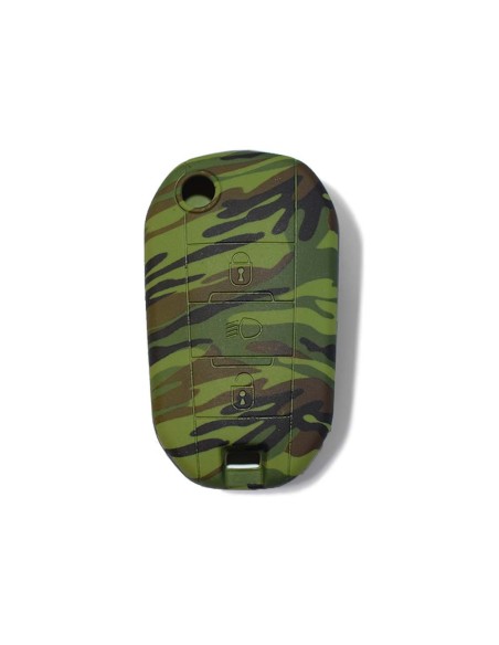 Guscio Silicone Cover Chiave Telecomando Citroen e Peugeot Portachiavi Camouflage Citroen Cactus C3 C4 C5 C6 C8 C4L DS3 DS4 DS5 Picasso Xsara Peugeot 208 301 308 408 508 2008 3008 5008 RCZ