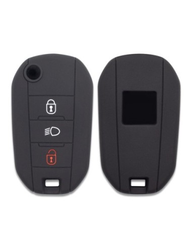 Guscio Silicone Cover Chiave Telecomando Citroen e Peugeot Portachiavi Nero Citroen Cactus C3 C4 C5 C6 C8 C4L DS3 DS4 DS5 Picasso Xsara Peugeot 208 301 308 408 508 2008 3008 5008 RCZ