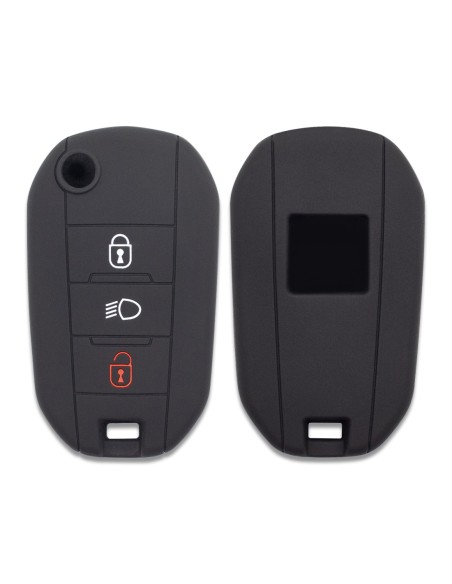 Guscio Silicone Cover Chiave Telecomando Citroen e Peugeot Portachiavi Nero Citroen Cactus C3 C4 C5 C6 C8 C4L DS3 DS4 DS5 Picasso Xsara Peugeot 208 301 308 408 508 2008 3008 5008 RCZ