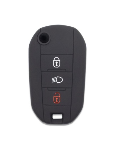Guscio Silicone Cover Chiave Telecomando Citroen e Peugeot Portachiavi Nero Citroen Cactus C3 C4 C5 C6 C8 C4L DS3 DS4 DS5 Picasso Xsara Peugeot 208 301 308 408 508 2008 3008 5008 RCZ