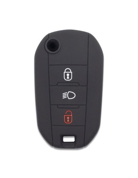 Guscio Silicone Cover Chiave Telecomando Citroen e Peugeot Portachiavi Nero Citroen Cactus C3 C4 C5 C6 C8 C4L DS3 DS4 DS5 Picasso Xsara Peugeot 208 301 308 408 508 2008 3008 5008 RCZ