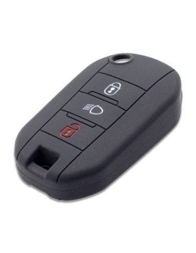 Guscio Silicone Cover Chiave Telecomando Citroen e Peugeot Portachiavi Nero Citroen Cactus C3 C4 C5 C6 C8 C4L DS3 DS4 DS5 Picasso Xsara Peugeot 208 301 308 408 508 2008 3008 5008 RCZ