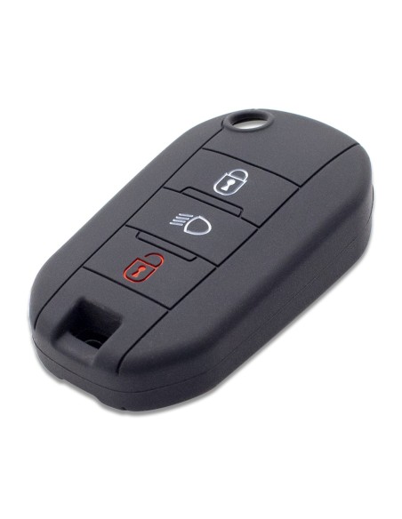 Guscio Silicone Cover Chiave Telecomando Citroen e Peugeot Portachiavi Nero Citroen Cactus C3 C4 C5 C6 C8 C4L DS3 DS4 DS5 Picasso Xsara Peugeot 208 301 308 408 508 2008 3008 5008 RCZ